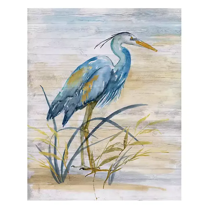 Blue Heron Giclee Canvas Art Print