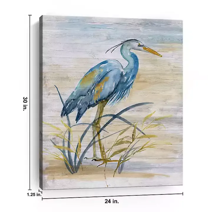 Blue Heron Giclee Canvas Art Print