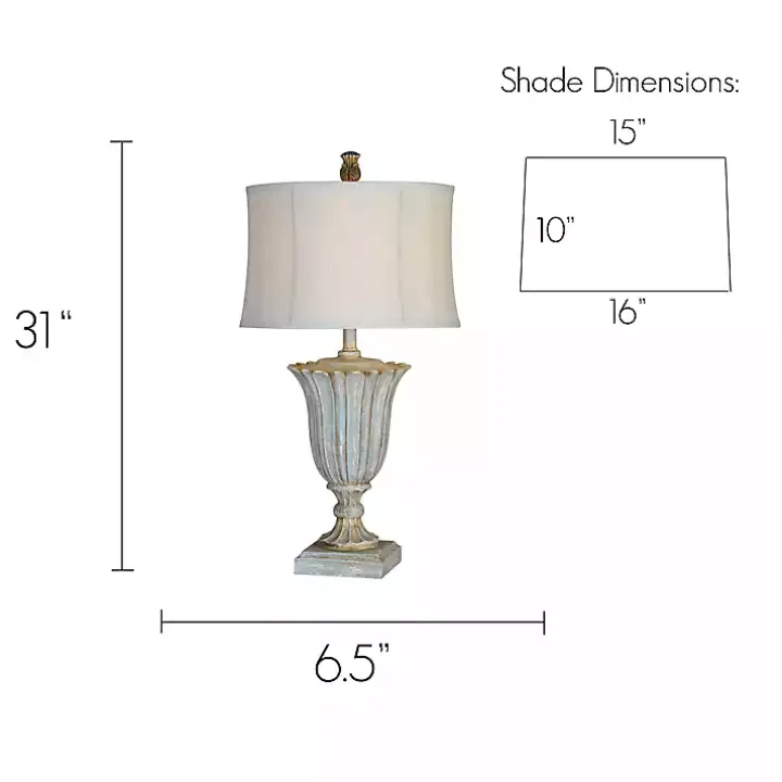 Blue Lilly Table Lamps, Set of 2
