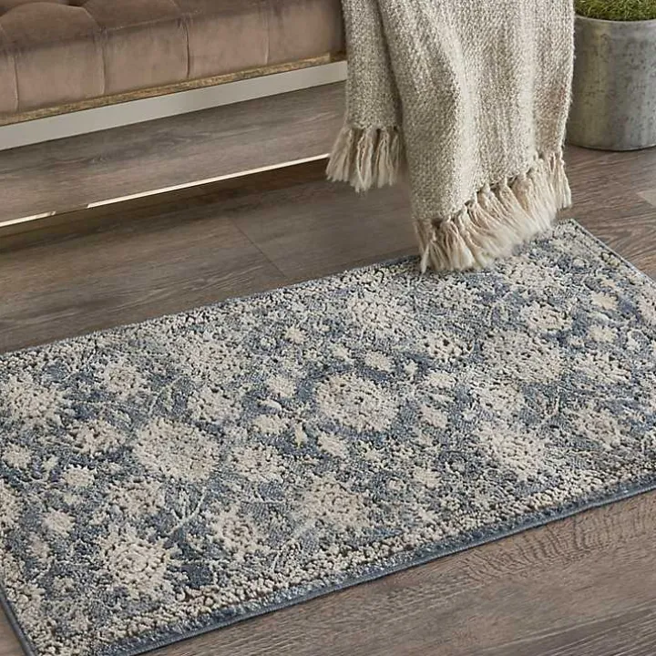 Blue Lush Vines Accent Rug