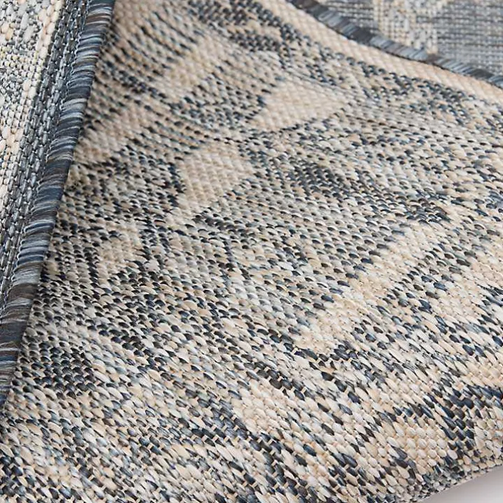 Blue Medallion Lava Indoor/Outdoor Area Rug, 7x9