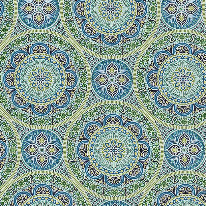 Blue Medallion Outdoor Chair Cushion