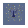 Blue Menorah Canvas Art Print