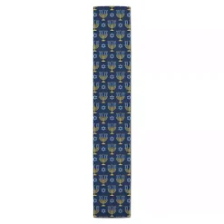 Blue Menorah Table Runner, 72 in.