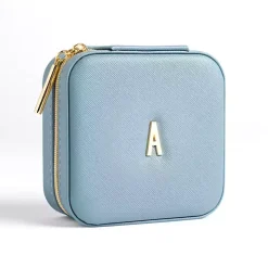 Blue Monogram A Travel Jewelry Box