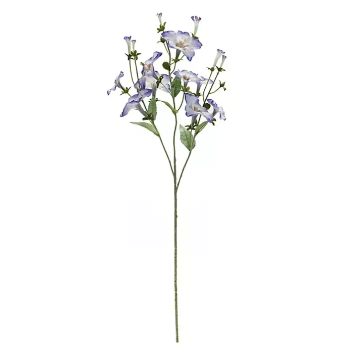 Blue Morning Glory Flower Sprays, Set of 6