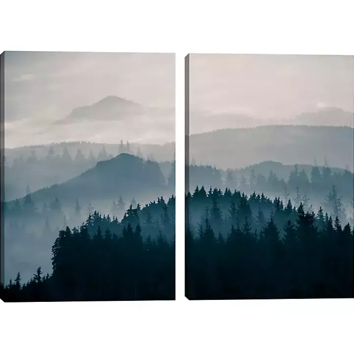 Blue Mountain Canvas Prints, Set of 2