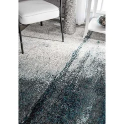 Blue Nora Abstract Area Rug, 5x8