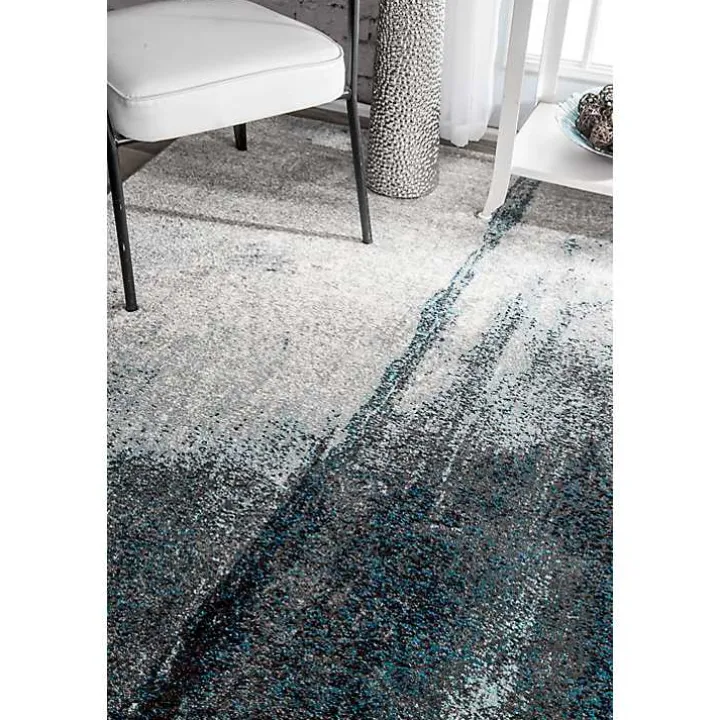 Blue Nora Abstract Area Rug, 5x8