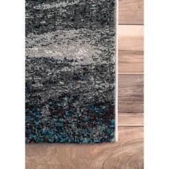 Blue Nora Abstract Area Rug, 5x8