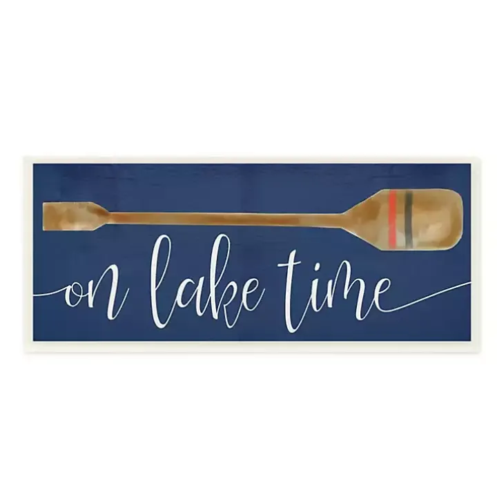 Blue On Lake Time Wall Plaque