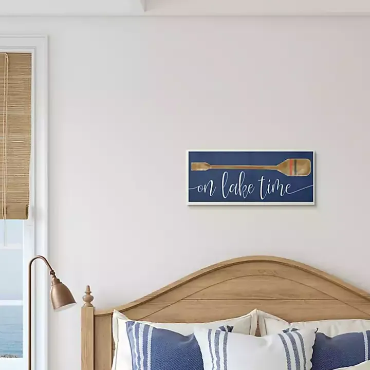 Blue On Lake Time Wall Plaque