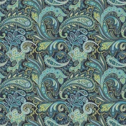Blue Paisley Outdoor Settee Cushion