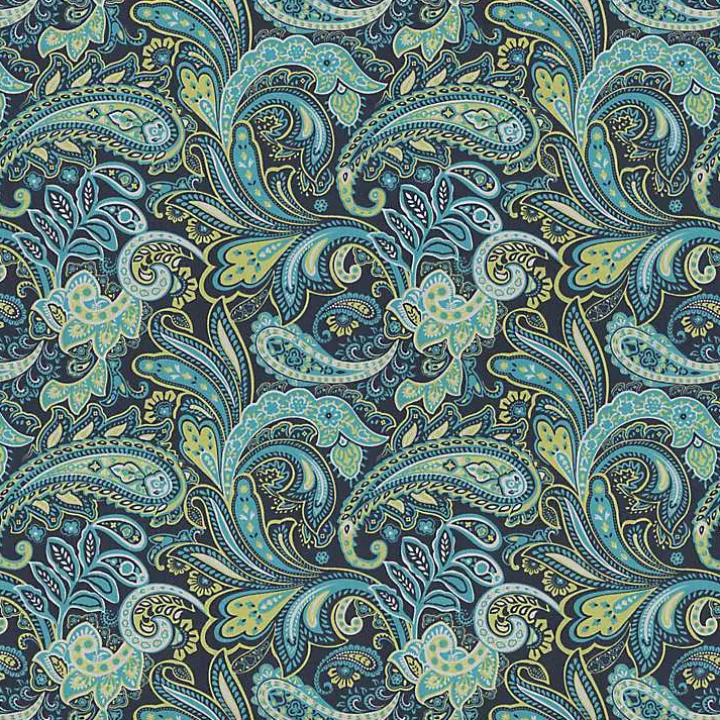 Blue Paisley Outdoor Settee Cushion