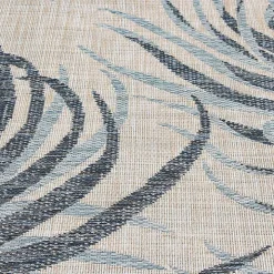 Blue Palm Fronds Lava Indoor/Outdoor Area Rug, 5x7