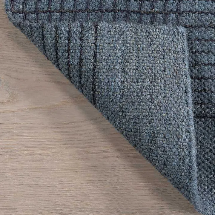 Blue Plaid Emily Henderson x RugsUSA Runner, 2x8