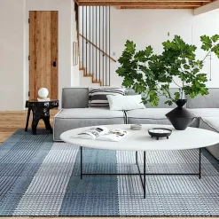 Blue Plaid Emily Henderson x RugsUSA Rug, 8x10