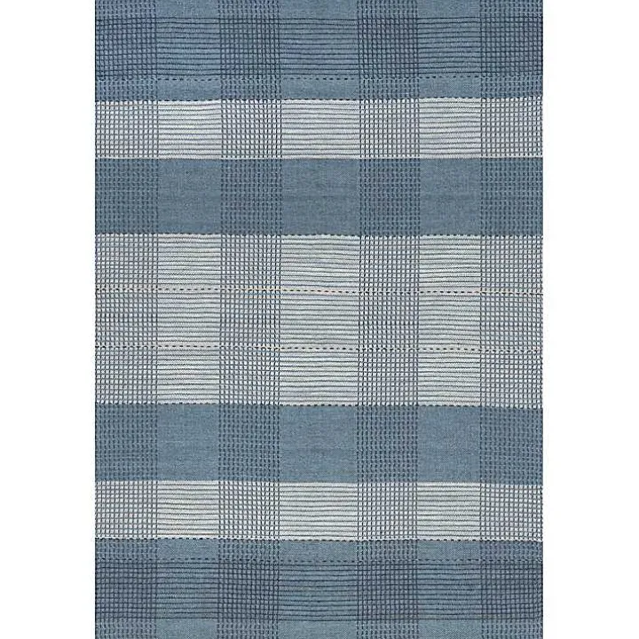 Blue Plaid Emily Henderson x RugsUSA Area Rug, 6x9