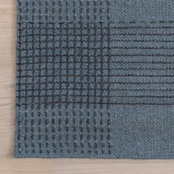 Blue Plaid Emily Henderson x RugsUSA Area Rug, 6x9