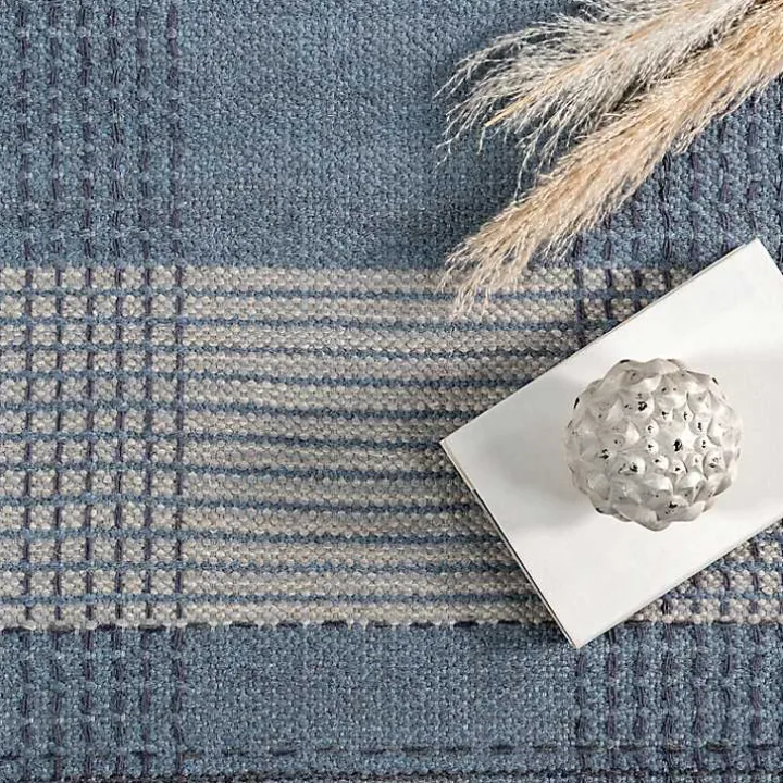 Blue Plaid Emily Henderson x RugsUSA Area Rug, 6x9