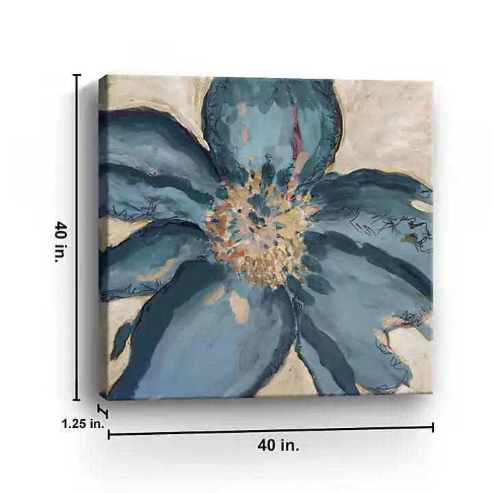 Blue Poppy Giclee Canvas Art Print