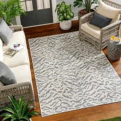 Blue Ravello Outdoor Rug, 5x7