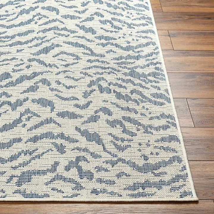 Blue Ravello Outdoor Rug, 7x10
