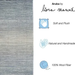 Blue Shading Outdoor Area Rug, 8x10