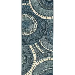 Blue Spheres Indoor/Outdoor Runner, 1x4