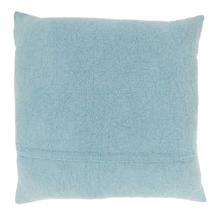 Blue Stonewashed Oceanic Octopus Throw Pillow