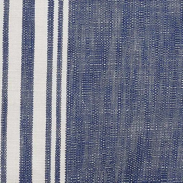 Blue Striped Fringe Table Runner, 72 in.