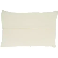 Blue Striped Woven Cotton Lumbar Pillow