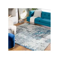 Blue Sutton Contemporary Area Rug, 6x9