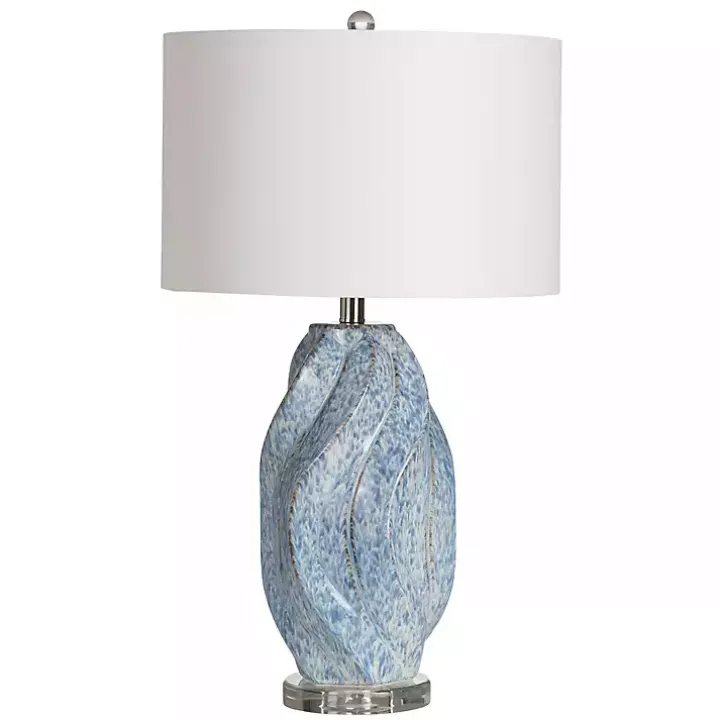 Blue Swirl Ceramic Table Lamp