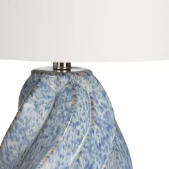 Blue Swirl Ceramic Table Lamp