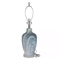 Blue Swirl Geode Table Lamp, Set of 2