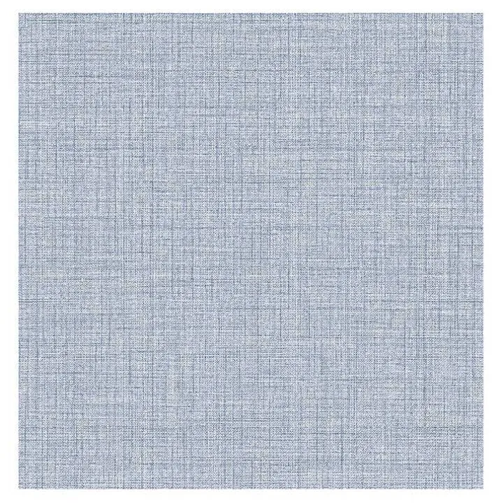 Blue Textured Faux Fabric Peel & Stick Wallpaper