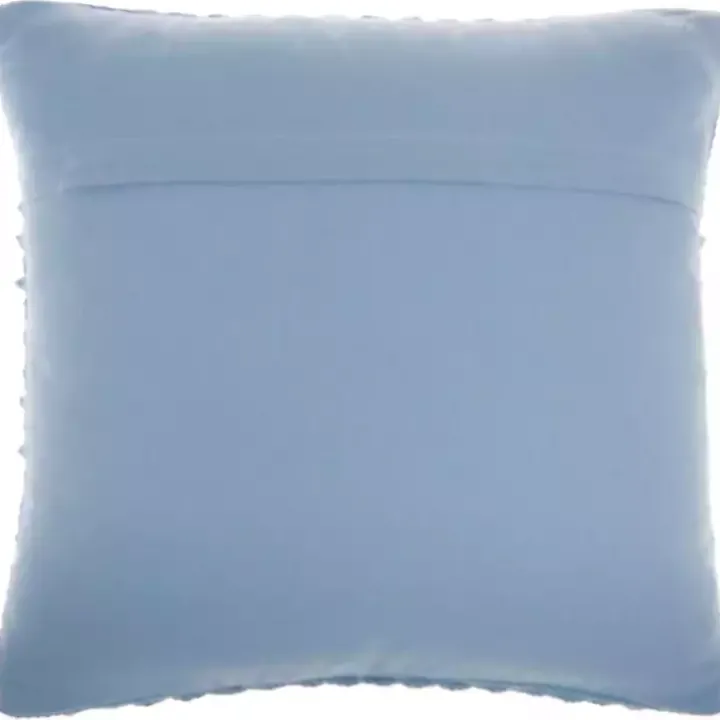 Blue Textured Stripes Pillow
