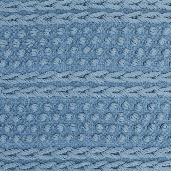 Blue Textured Stripes Pillow