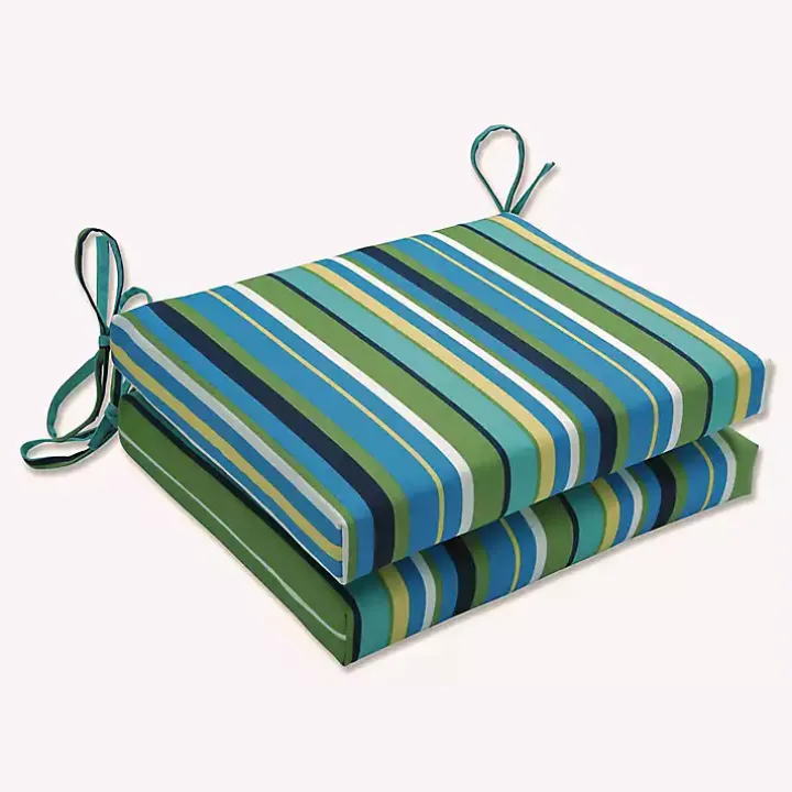Blue Topanga Square Seat Cushions, Set of 2