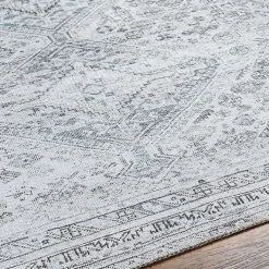 Blue Traditional Washable Area Rug, 8x12