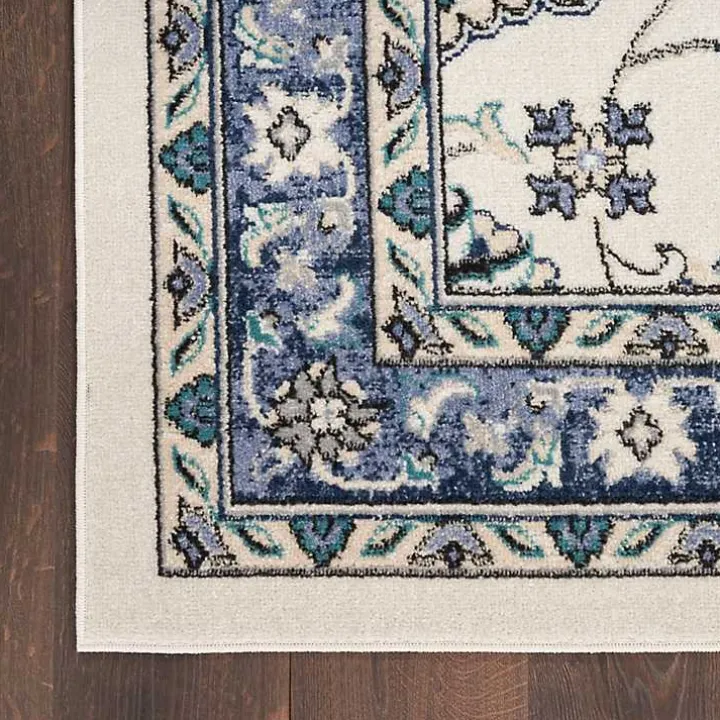 Blue Vintage Medallion Indoor/Outdoor Runner
