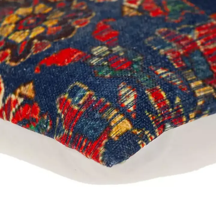 Blue Woven Tapestry Pillow