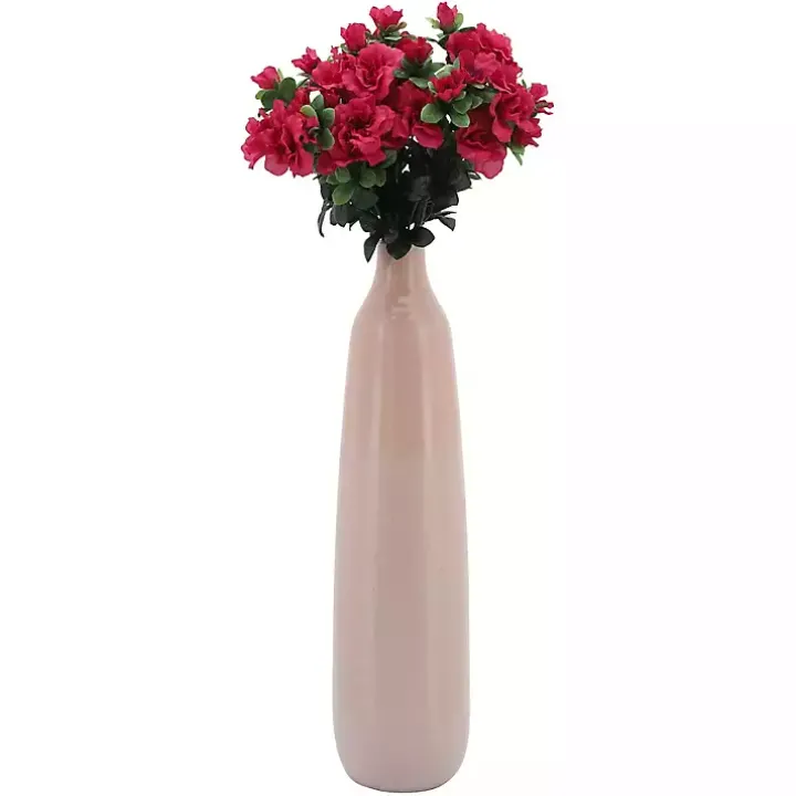 Blush Ceramic Bottleneck Floor Vase