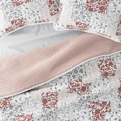 Blush Patchwork Reversible 3-pc. King Quilt Set