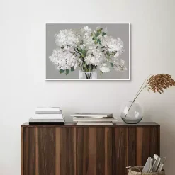 Blushing Hydrangeas Framed Canvas Art Print