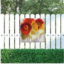 Bold Faced Flowers Outdoor Canvas Art Print