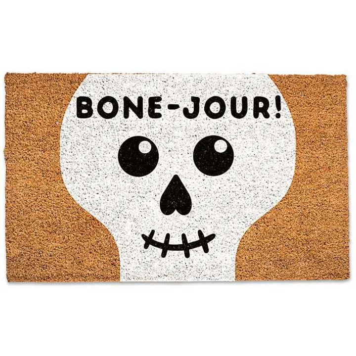 Bone-Jour Skelly Halloween Doormat