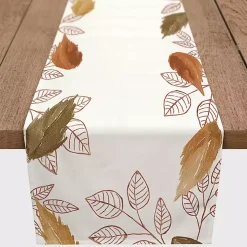 Bordered Autumn Leaves Table Runner, 72 in.
