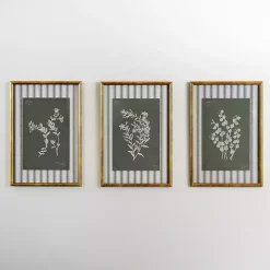 Botanical Stripes III Framed Art Print